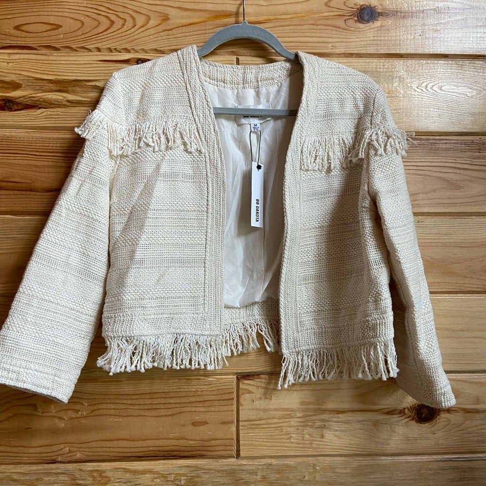 BB Dakota Antique Ivory Cardigan Sz M NWT